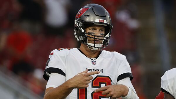 Aug 14, 2021; Tampa, Florida, USA; Tampa Bay Buccaneers quarterback Tom Brady (12) looks to the sidelines against the Cincinnati Bengals during the first quarter at Raymond James Stadium. - Sputnik International