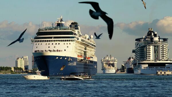 The Celebrity Summit cruise ship prepares to depart from PortMiami, Saturday, Nov. 27, 2021, in Miami.  - Sputnik International
