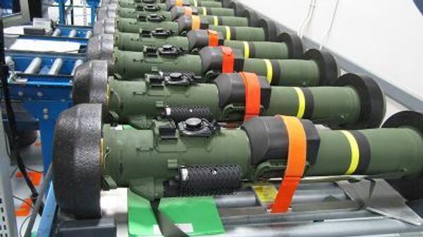 Javelin F-model missile at a Lockheed Martin production facility. File photo. - Sputnik International