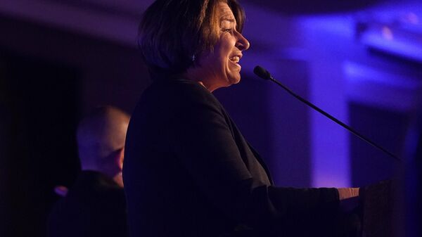 Sen. Amy Klobuchar speaks during the Minnesota Democratic–Farmer–Labor Party election night party on Tuesday, Nov. 8, 2022, in St. Paul, Minn. - Sputnik International
