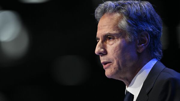 US Secretary of State Anthony Blinken talks to the media during a news conference - Sputnik International