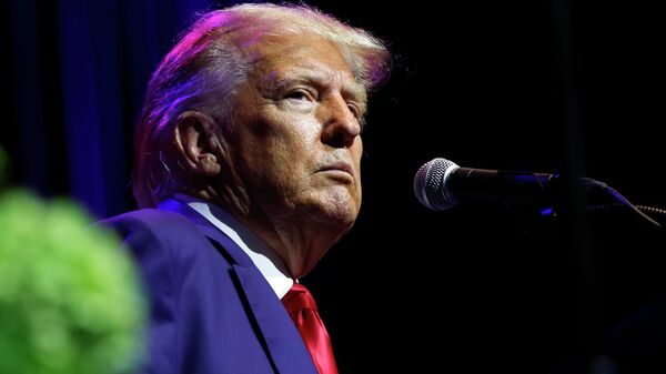 FILE - Former President Donald Trump speaks at a fundraiser event for the Alabama GOP, Friday, Aug. 4, 2023, in Montgomery, Ala. Former Vice President Mike Pence is refuting claims from Trump's legal team that Trump never asked him to reject votes from certain states while certifying the 2020 election.  - Sputnik International