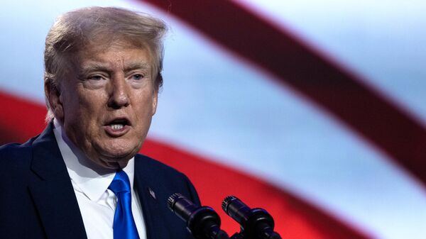 Former US President and Republican presidential hopeful Donald Trump speaks during the Pray Vote Stand summit at the Omni Shoreham hotel in Washington, DC on September 15, 2023.  - Sputnik International