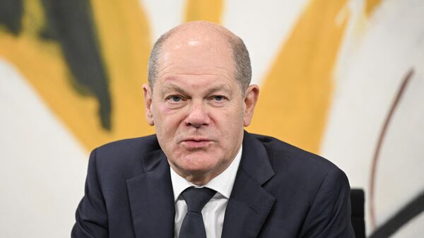 German Chancellor Olaf Scholz on September 12, 2023 at the Chancellery in Berlin. - Sputnik International