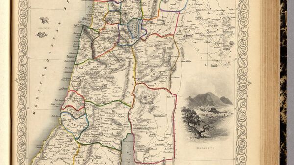 Map of Ottoman Palestine in 1851, from the The Illustrated Atlas, And Modern History Of The World Geographical, Political, Commercial & Statistical, Edited By R. Montgomery Martin - Sputnik International