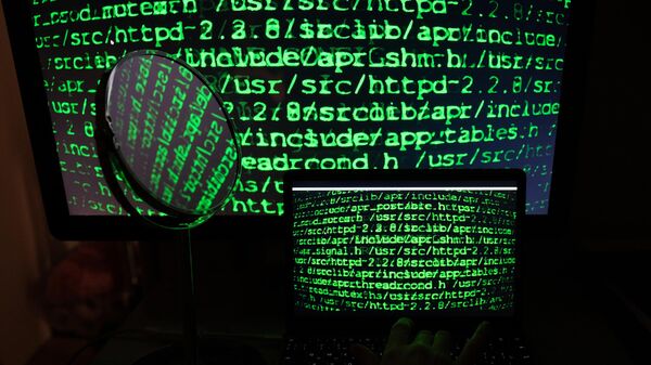 Lines with digits on computer and laptop screens. - Sputnik International