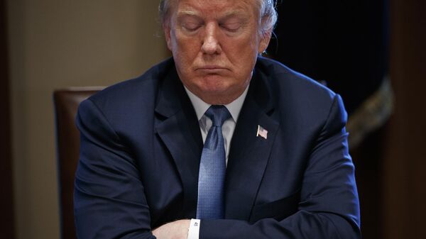 In this June 26, 2018 photo, President Donald Trump listens during a meeting with Republican lawmakers in the Cabinet Room of the White House in Washington - Sputnik International