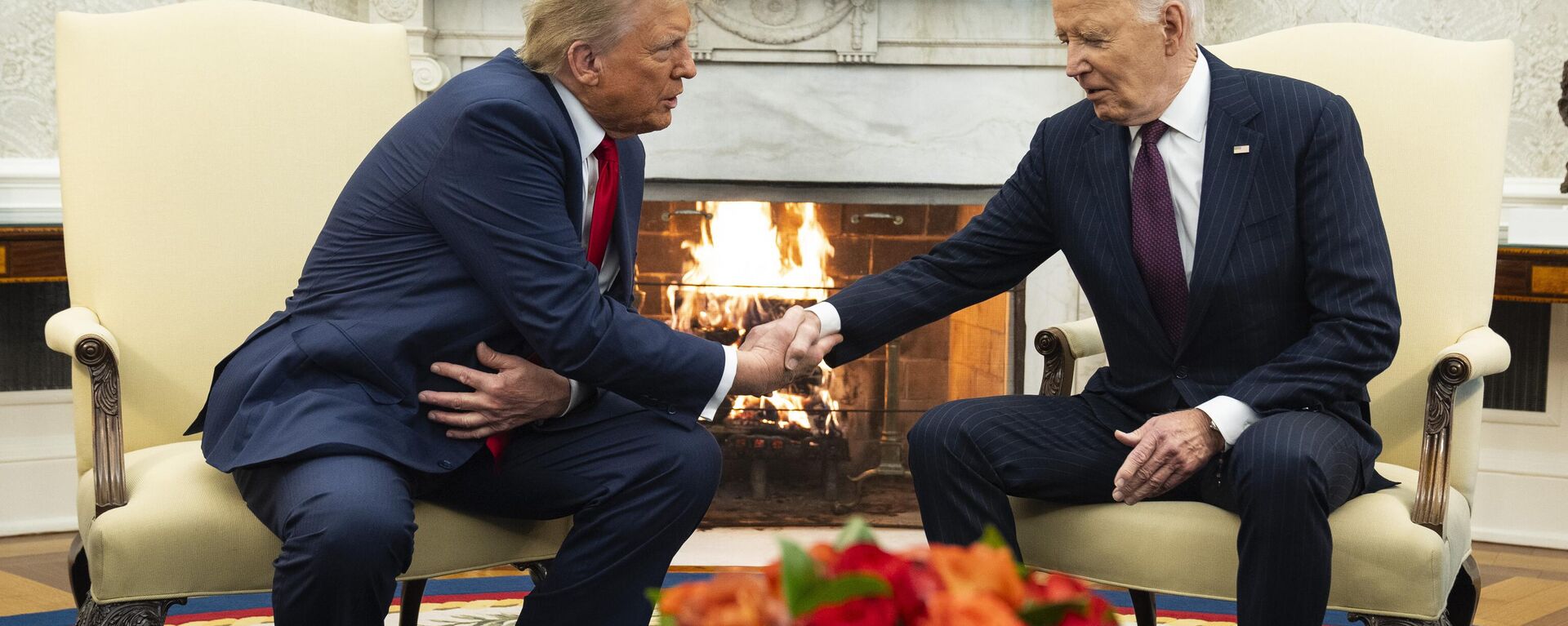 President Joe Biden meets with President-elect Donald Trump in the Oval Office of the White House President Joe Biden meets with President-elect Donald Trump in the Oval Office of the White House - Sputnik International, 1920, 13.11.2024