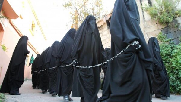The Research and Fatwa Department of the Islamic State has released guidelines on interaction with non-Muslim female slaves, equating them to disposable property, allowing them to be beaten but however putting some restrictions on their use. - Sputnik International