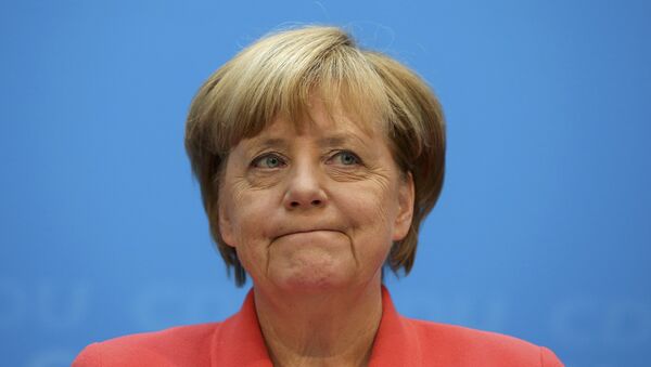 German Chancellor and chairwomen of the Christian Democratic Union (CDU) Angela Merkel addresses a news conference in Berlin, Germany, September 19, 2016. - Sputnik International