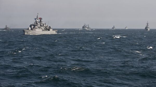 War ships of the NATO Standing Maritime Group-2 take part in a military drill on the Black Sea. (File) - Sputnik International