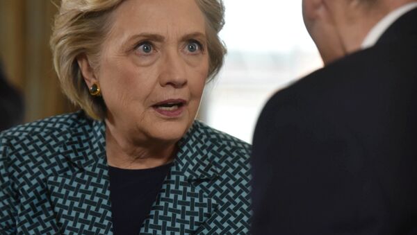 Former US Secretary of State, Hillary Clinton is seen speaking, in this undated photograph received via the BBC, during an interview at Claridge's hotel for the BBC's Andrew Marr Show which was broadcast in London, Britain October 15, 2017. - Sputnik International