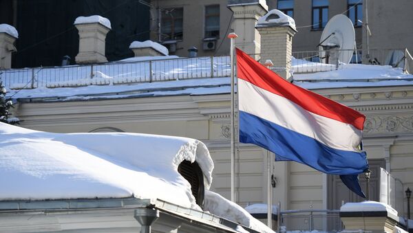 National flag of the Netherlands on the Dutch Embassy in Moscow - Sputnik International