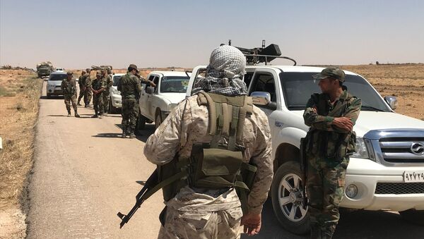 The Syrian Army in Daraa Province on the border with Jordan - Sputnik International