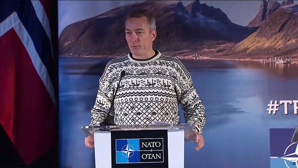 Norwegian Defense Minister Frank Bakke-Jensen at a NATO press conference. - Sputnik International