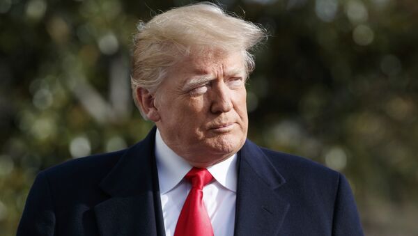 President Donald Trump walks to speak to the media before boarding Marine One on the South Lawn of the White House in Washington, Saturday, Dec. 8, 2018, for the short trip to Andrews Air Force Base en route to Philadelphia to attend the Army-Navy Football Game - Sputnik International