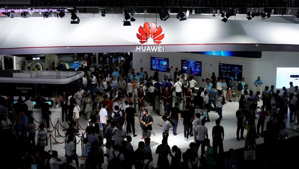 A Huawei logo is pictured at Mobile World Congress (MWC) in Shanghai, China June 28, 2019 - Sputnik International