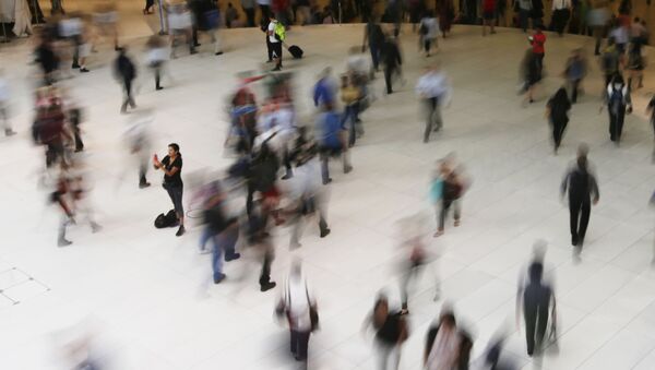 In this June 15, 2017, photo, people walk inside the Oculus, the new transit station at the World Trade Center in New York. Data collection practices of tech firms are increasingly under the microscope - Sputnik International