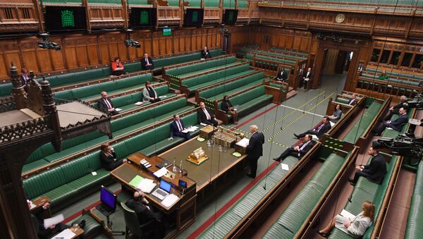 Britain's Prime Minister Boris Johnson speaks during the weekly question time debate in Parliament in London, Britain May 6, 2020 - Sputnik International