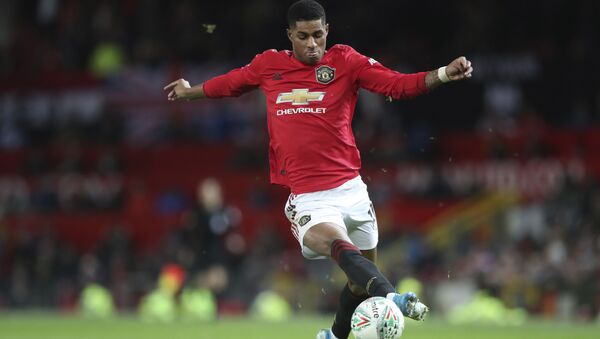 Marcus Rashford controls the ball - Sputnik International